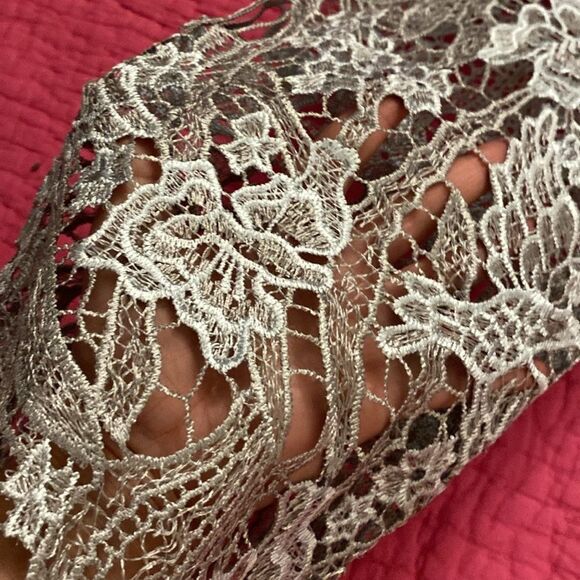 Women's Lace Overlay Jeans, M - Picture 3 of 7